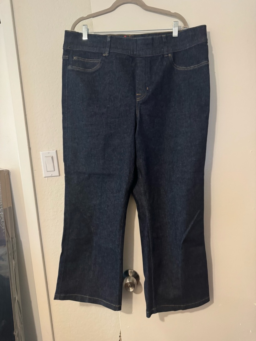 SPANX Dark Blue Wide Leg Jeans